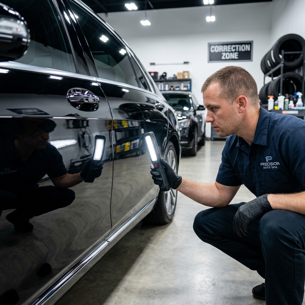 LED Light Paint Correction Inspection